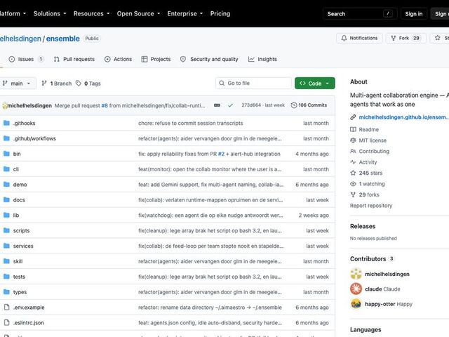 Ensemble op GitHub